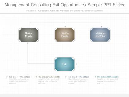 Management consulting exit opportunities sample ppt slides