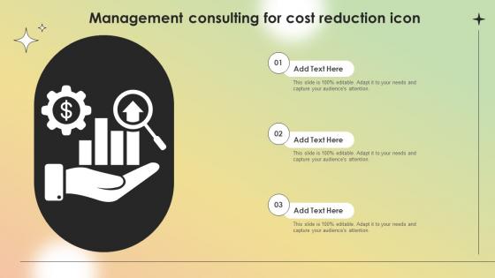 Management Consulting For Cost Reduction Icon