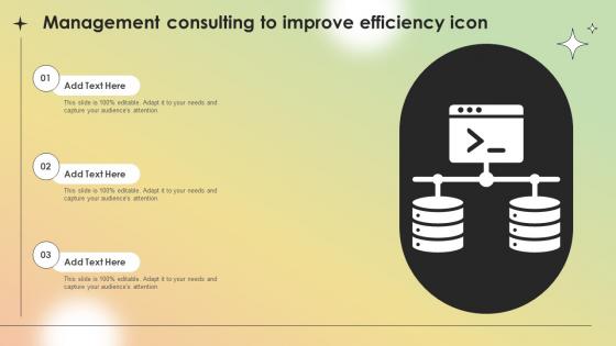 Management Consulting To Improve Efficiency Icon
