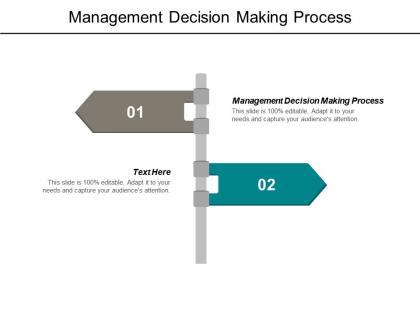 Management decision making process ppt powerpoint presentation outline graphics cpb