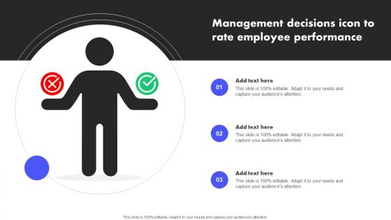 Management Decisions Icon To Rate Employee Performance