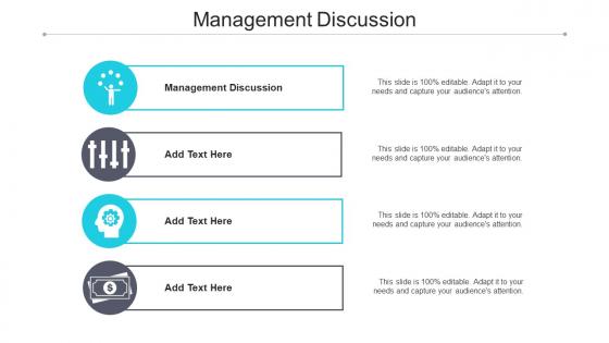 Management Discussion Ppt Powerpoint Presentation Professional Design Cpb