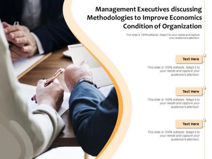 Management executives discussing methodologies to improve economics condition of organization