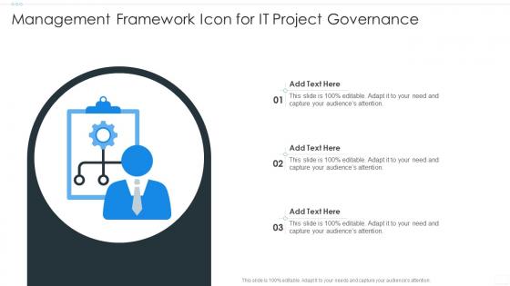 Management Framework Icon For IT Project Governance