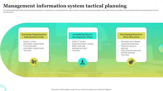 Management Information System Tactical Planning