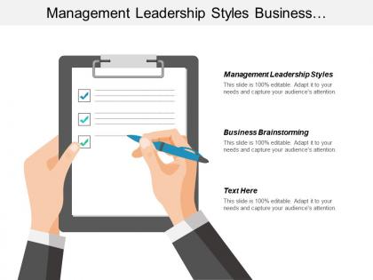 Management leadership styles business brainstorming supplier performance evaluation cpb