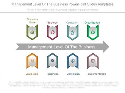 Management level of the business powerpoint slides templates