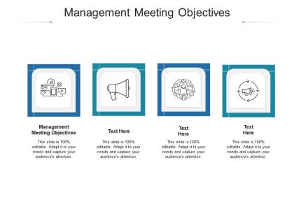 Management meeting objectives ppt powerpoint presentation inspiration guidelines cpb