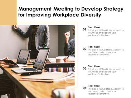 Management meeting to develop strategy for improving workplace diversity