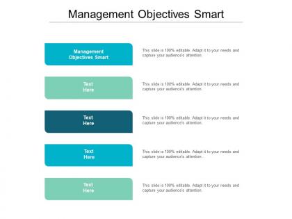 Management objectives smart ppt powerpoint presentation summary guidelines cpb