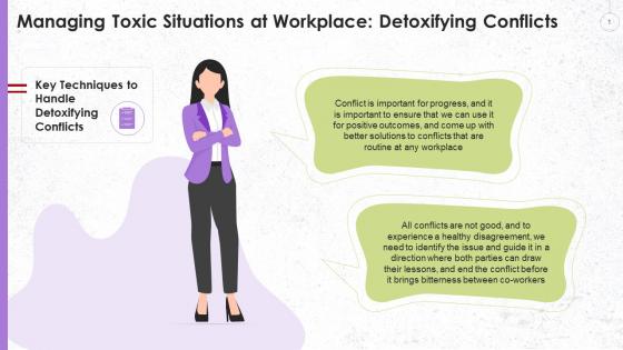 Management Of Detoxifying Conflicts At Workplace Training Ppt