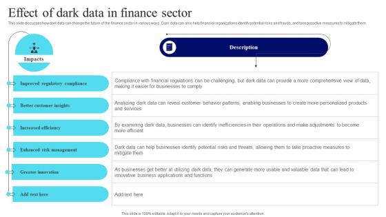 Management Of Redundant Data Effect Of Dark Data In Finance Sector