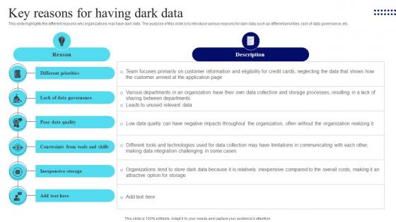 Management Of Redundant Data Key Reasons For Having Dark Data