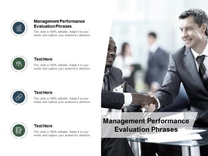 Management performance evaluation phrases ppt powerpoint presentation styles clipart cpb