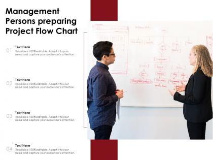 Management persons preparing project flow chart