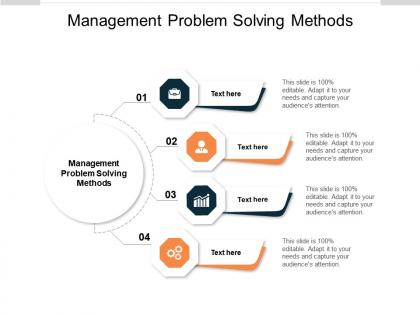 Management problem solving methods ppt powerpoint presentation slides themes cpb