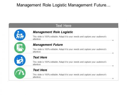 Management role logistic management future global value chain