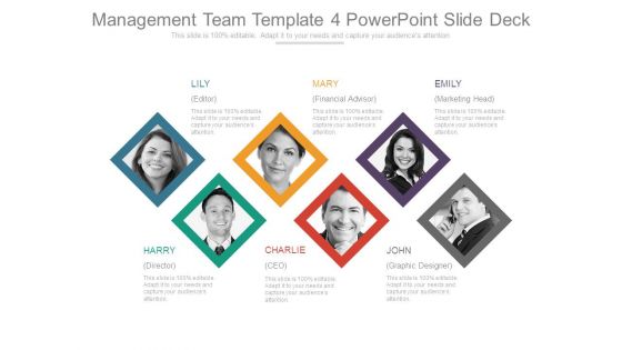 Management team template 4 powerpoint slide deck