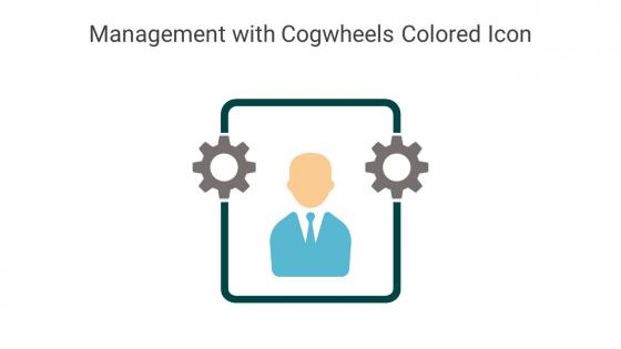 Management With Cogwheels Colored Icon In Powerpoint Pptx Png And Editable Eps Format