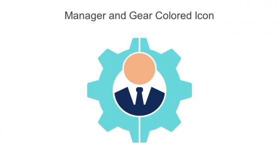 Manager And Gear Colored Icon In Powerpoint Pptx Png And Editable Eps Format