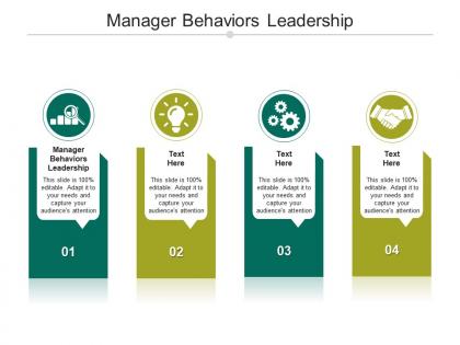 Manager behaviors leadership ppt powerpoint presentation professional shapes cpb