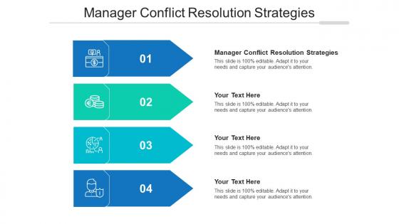 Manager conflict resolution strategies ppt powerpoint presentation gallery professional cpb