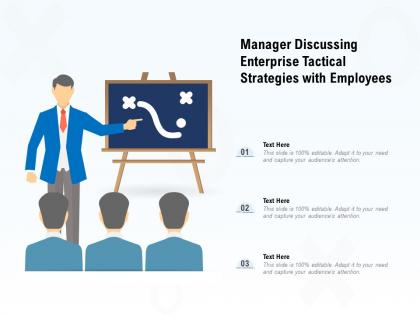 Manager discussing enterprise tactical strategies with employees