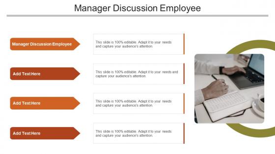 Manager Discussion Employee In Powerpoint And Google Slides Cpb