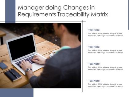 Manager doing changes in requirements traceability matrix