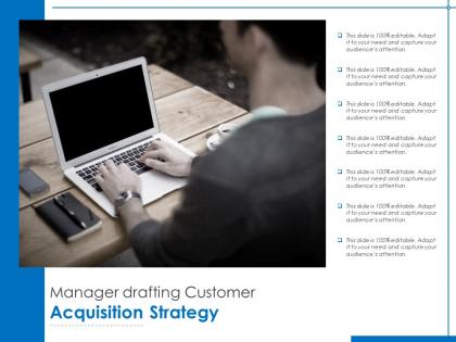 Manager drafting customer acquisition strategy