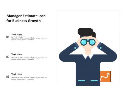 Manager estimate icon for business growth