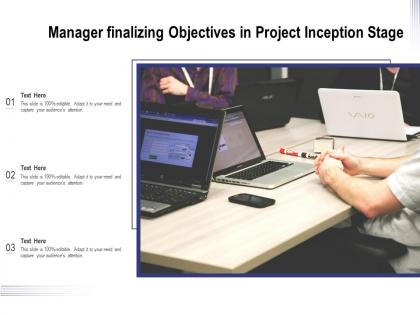 Manager finalizing objectives in project inception stage