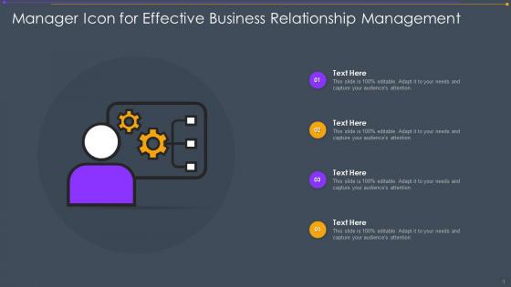 Manager Icon For Effective Business Relationship Management