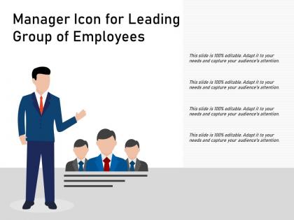 Manager icon for leading group of employees