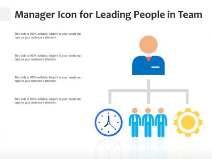 Manager icon for leading people in team
