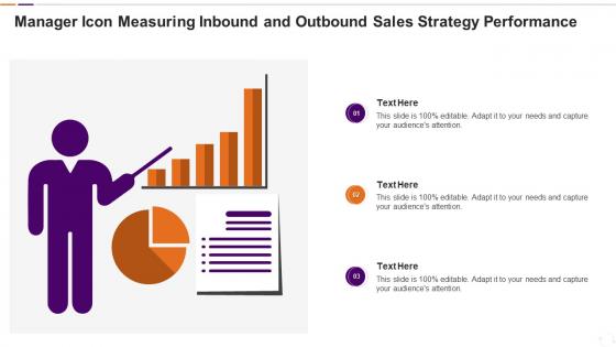 Manager Icon Measuring Inbound And Outbound Sales Strategy Performance