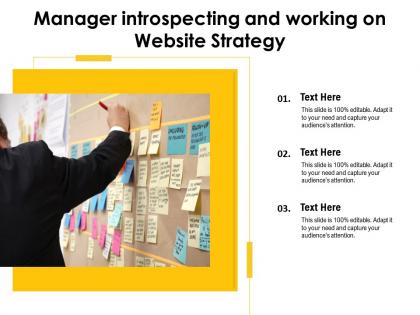 Manager introspecting and working on website strategy
