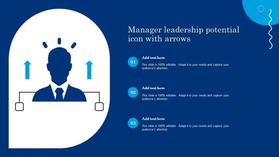 Manager Leadership Potential Icon With Arrows
