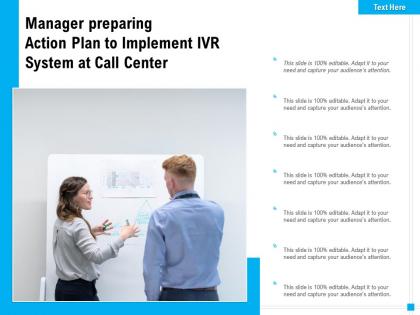 Manager preparing action plan to implement ivr system at call center