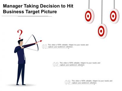 Manager taking decision to hit business target picture