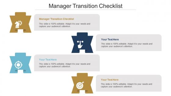 Manager Transition Checklist Ppt Powerpoint Presentation Gallery Graphics Pictures Cpb