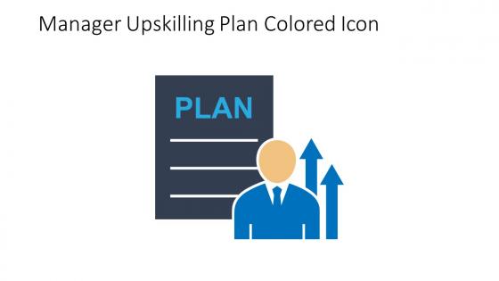 Manager Upskilling Plan Colored Icon In Powerpoint Pptx Png And Editable Eps Format
