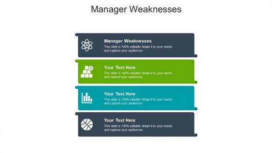 Manager weaknesses ppt powerpoint presentation layouts infographic template cpb