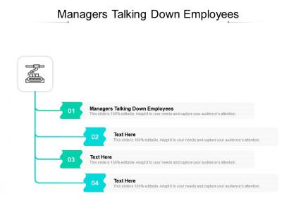 Managers talking down employees ppt powerpoint presentation model slide download cpb