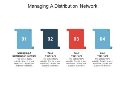 Managing a distribution network ppt powerpoint presentation portfolio show cpb
