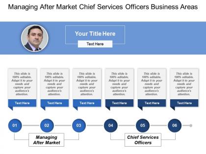 Managing after market chief services officers business areas