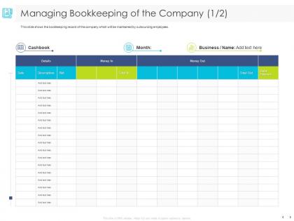 Managing bookkeeping of the company business ppt powerpoint presentation styles maker