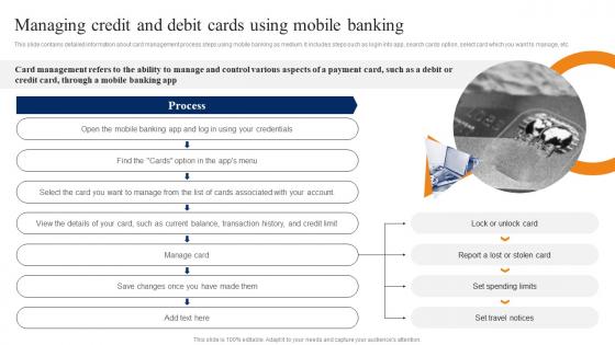 Managing Credit And Debit Cards Smartphone Banking For Transferring Funds Digitally Fin SS V