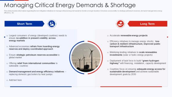 Managing Critical Energy Demands And Shortage Ukraine Vs Russia Analyzing Conflict