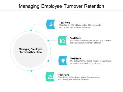 Managing employee turnover retention ppt powerpoint presentation background designs cpb